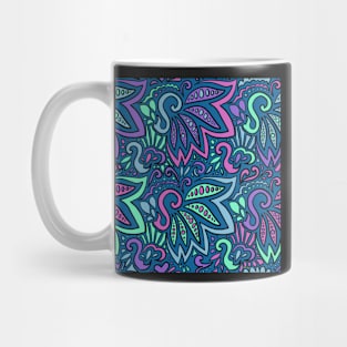 Navy Cool Paisley Mug